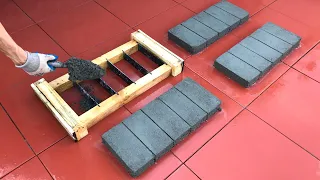 Invention of convenient and productive cement brick mold - Made from wood