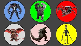 King Of Monster vs Avengers ; Choo Choo Charles, Traffic Light Head, Godzilla vs Kong, Venom2