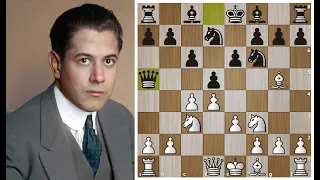 Х.Р.Капабланка-А.Алехин: Блестящая контратака в Кембридж-Спрингском варианте! Шахматы.