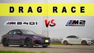 2022 BMW M240i vs BMW M2 Competition, this result might shock you. Drag and Roll Race.