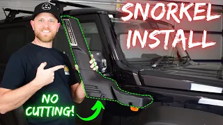 Suzuki Jimny SNORKEL INSTALL - DIY NO CUT/DRILL SNORKEL - How To Install A MEGA JIMNY 3.0 Snorkel