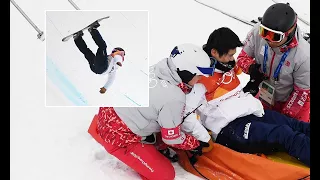 Yuto Totsuka crashes hard in halfpipe final