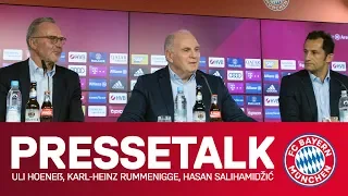 Stellungnahme zu Medienberichten | Hoeneß, Rummenigge & Salihamidžić im FC Bayern-Pressetalk