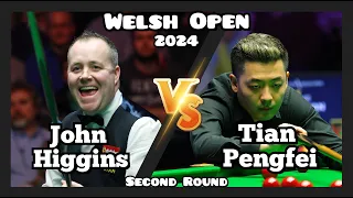 John Higgins vs Tian Pengfei - Welsh Open Snooker 2024 - Second Round Live (Full Match)