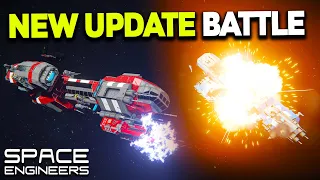 EPIC Space Engineers BATTLE In NEW Update! - Warfare Evolution