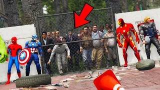 GTA 5: AVENGERS ARMY VS ZOMBIE ARMY FIGHT