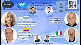 ACNS Webinar - July 6 - Pediatric Craniopharyngiomas & Neurotrauma Care in Resource-Limited Setting