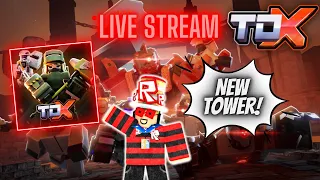 #ROBLOX #tdx 🔴LIVE STREAM🔴TOWER DEFENSE X! (TDX) NEW TOWERS!