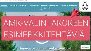 🧠 Tutustu AMK-valintakokeen Matemaattiset taidot -osion esimerkkitehtäviin kokeen nettisivulla! 🤓