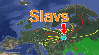 The spread of R1a associated with the migration of the Slavs and Corded Ware culture