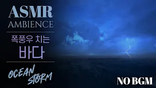 ASMR 폭풍우 치는 바다 | 천둥소리, 빗소리, 자연의 소리, 앰비언스, 입체음향, 앰비언스, 백색소음, asmr ambience