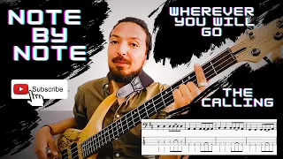 The Calling - Wherever You Will Go  BASS LESSON/TUTORIAL