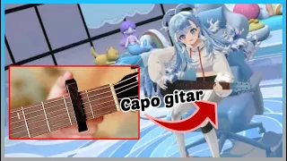 Momen Kobo nyanyi pindahin Capo gitar akustik saat 3D