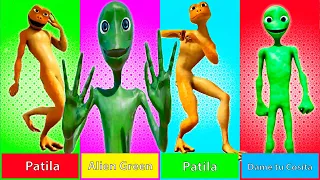 COLOR DANCE CHALLENGE Dame Tu Cosita VS Patila 1 VS Green Alien VS Patila 2