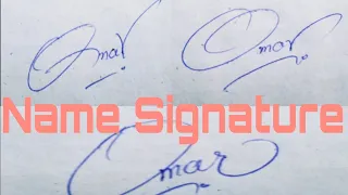 Omar name signature || Name signature with pencil