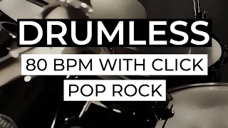 Drumless Backing Track | Slow Pop Ambient 80 BPM With Click and Melody