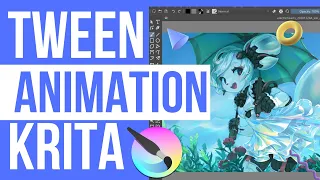 🔴How to do Tween Animation in krita - learn to use the animation curves.