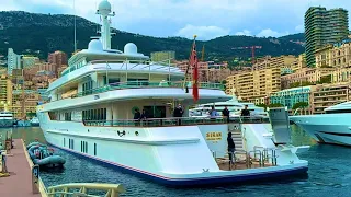 SIRAN $50Million Superyacht built by Feadship Arrival & Docking Monaco Marina @emmansvlogfr