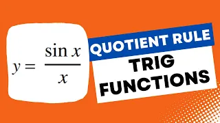 QUOTIENT RULE - Find Derivative Involving Trig Functions (3 Examples) | Maths Methods