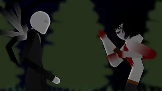 SlenderMan VS Jeff The Killer -Creepypasta Battle- (StickNodes Animation)