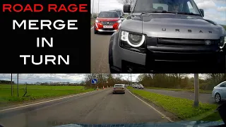 Road Rage Merge In Turn