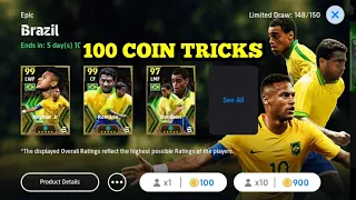 NEW BRAZIL PACK 😍 100 COIN TRICKS 🤩🔥