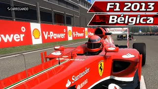 F1 2013 - MODO CARREIRA - #11 - GP da BÉLGICA - FERRARI | Jogos Clássicos | #50K