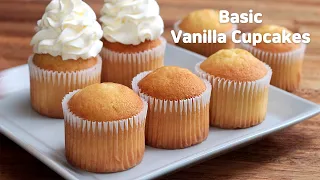 Best Basic Vanilla Cupcakes Recipe | This is the recipe I use all the time.