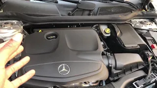 Mercedes-Benz GLA - Oil dipstick location