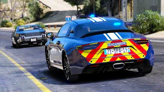 [GTA 5] GROSSE COURSE POURSUITE AVEC L'ALPINE DE LA GENDARMERIE | LSPDFR #1089