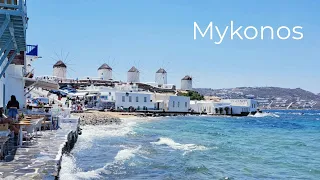 MYKONOS ISLAND (Greece) Summer 2023 | Daytime Walking Tour - 4K Ultra HD