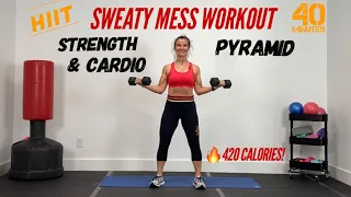 40 Minute HIIT FULL BODY STRENGTH & CARDIO PYRAMID WORKOUT 🔥 400 calories