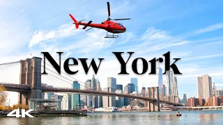AERIAL VIEWS OF NEW YORK CITY - SPECTACULAR FOOTAGE FROM A HELICOPTER