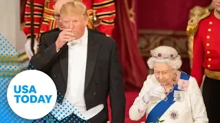 Queen Elizabeth II hosts President Trump and Melania Trump at glittery state banquet | USA TODAY