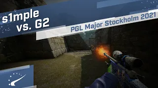 s1mple gets four AWP kills against G2 - PGL Major Stockholm 2021