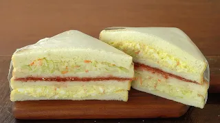 Cabbage Egg Sandwich Loved by Korean Idols :: Inkigayo Sandwich :: Easy Sandwich