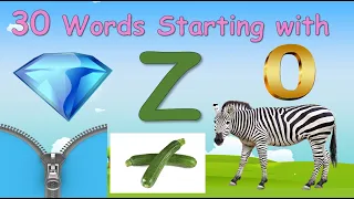 30 Words Starting with Letter Z ||  Letter Z words || Words that starts with Z
