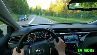 POV Drive 4K - Toyota Camry 2.5 Hybrid EV range test after full acceleration (non plug-in)