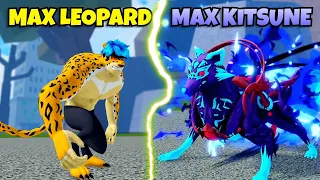 Kitsune 600 Mastery VS Leopard 600 Mastery!! (Damage Comparison) | Blox Fruits