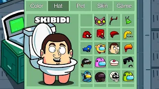 Skibidi Toilet in Among Us ◉ funny animation - 1000 iQ impostor