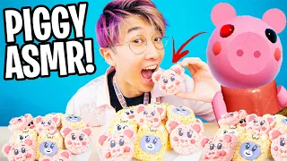 LANKYBOX EATS PIGGY DESSERTS ASMR!! *HILARIOUS EATING NOISES* (+REACTING TO FAN ART!)