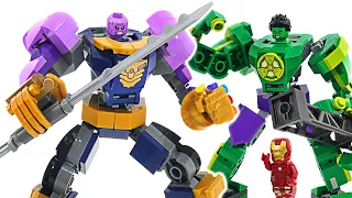 Lego Marvel Avengers Hulk Mech armor VS Thanos Mech armor battle! | DuDuPopTOY