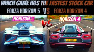 FH5 VS FH4 | Which Game Has The FASTEST STOCK CAR | *2022 UPDATED*