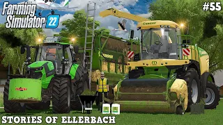 BIG GRASS HARVEST WITH KRONE EQUIPMENT & @TheCamPeRYT! 🌿💪🚜💨 | Ellerbach | FS22 | Timelapse #55