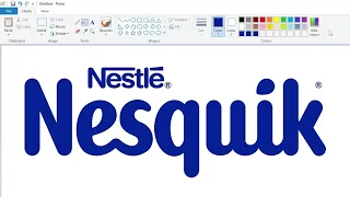 How to draw the Nesquik logo using MS Paint | How to draw on your computer