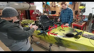 Installing Freedom Launcher Kayak Landing Gear on Hobie PA14 - PART 1: Drill Mount Holes