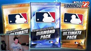 First MLB 9 Innings 22 Pack Opening! Team Select Diamond and Ultimate Packs!