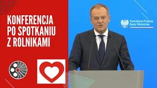 Konferencja Premiera Donalda Tuska po spotkaniu z rolnikami