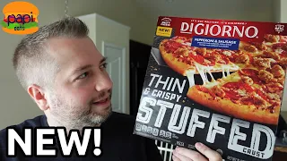 NEW Digiorno Thin & Crispy Stuffed Crust Frozen Pizza Review