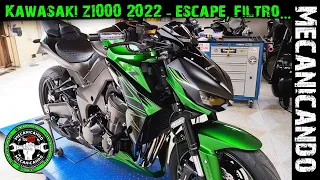 KAWASAKI Z1000 2022 - INSTALAMOS ESCAPAMENTO, FILTRO, QUICK SHIFTER E TESTAMOS TUDO - MECANICANDO